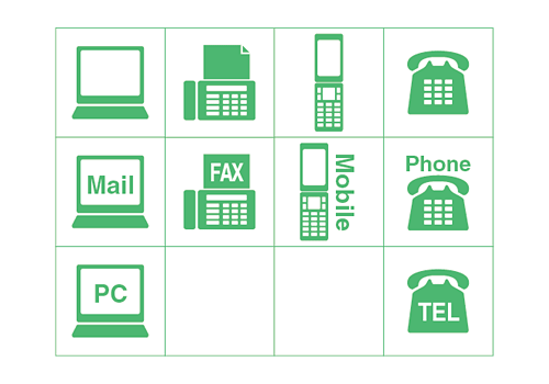 パソコン 電話 携帯 ケータイ Fax イラスト 商用加工ok無料フリー